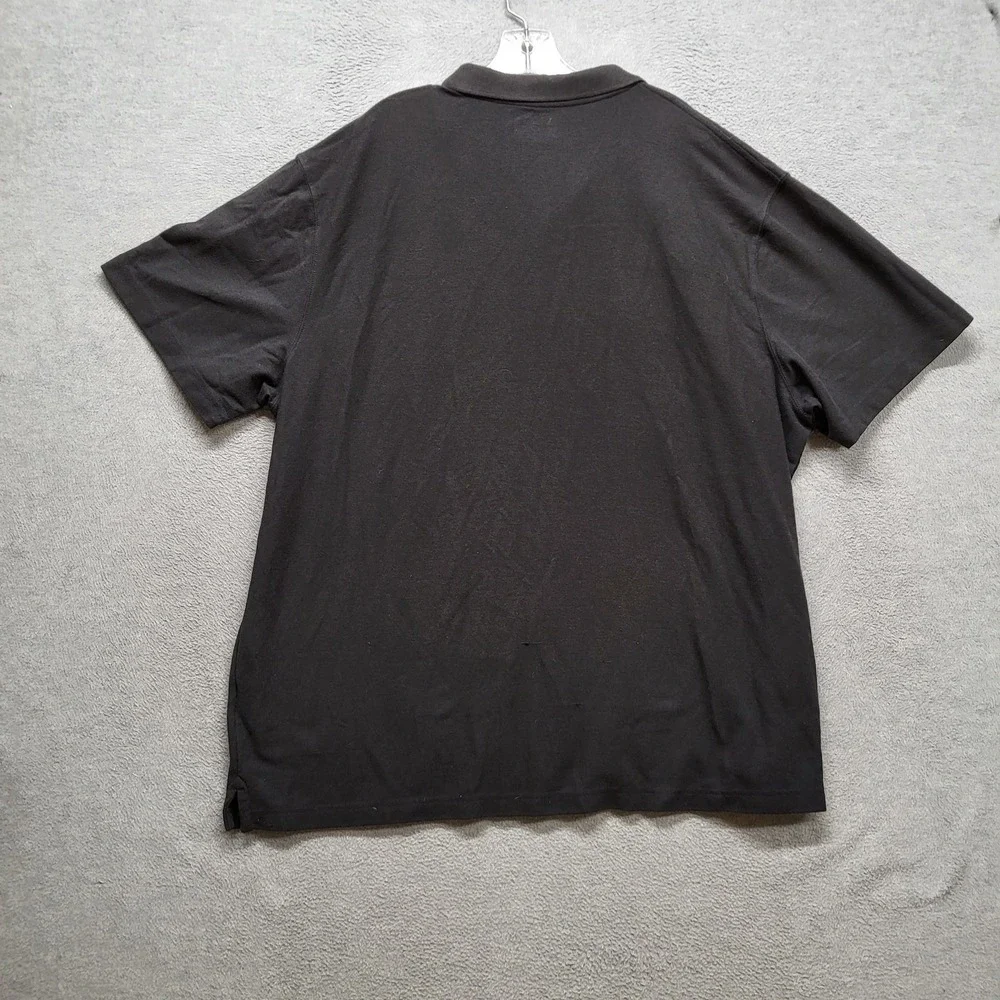 Carhartt‎ Men Polo 3XL Black K570 Logo Button Short Sleeve Loose